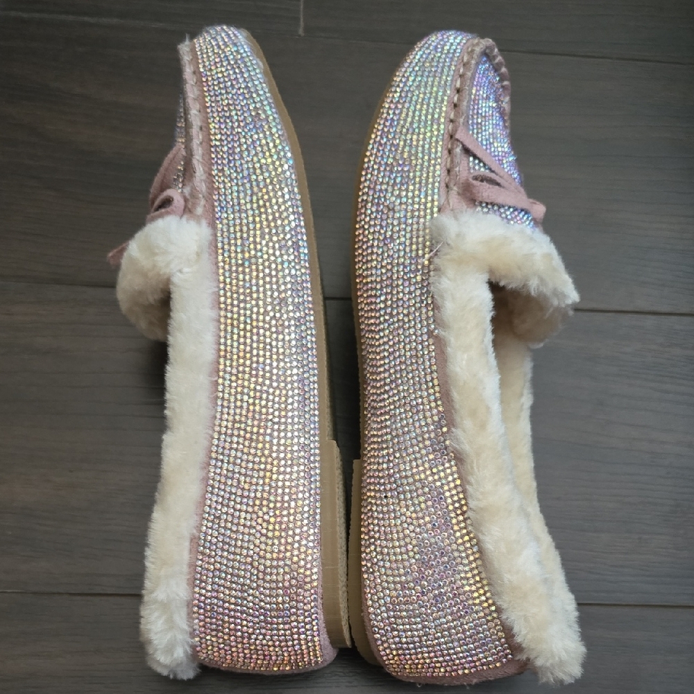 NWT JustFab Rhinestone Moccasins - Picture 4 of 6